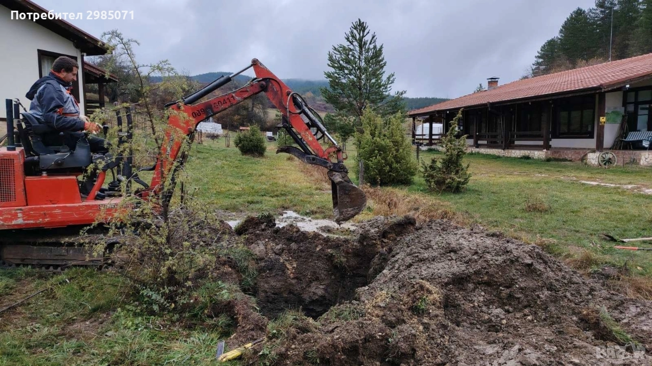 услуги със мини багер и комбиниран багер , снимка 1