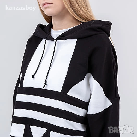 adidas Large Logo Cropped Hoodie - страхотно дамско горнище р-р S, снимка 1