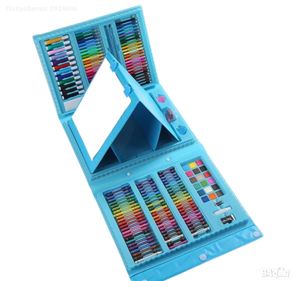 Детски комплект за рисуване в куфар от 208 части / Цвят: Син, розов. /  , снимка 1