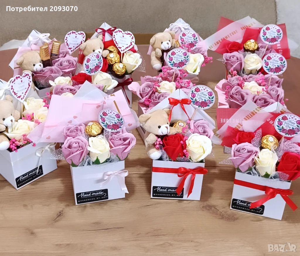 Кутия със сапунени рози, снимка 1