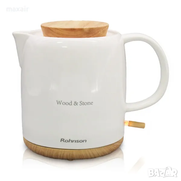 Керамична нагревателна кана Rohnson R-7810 Wood and Stone * Гаранция 2 години, снимка 1