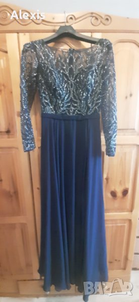 Официална дамска рокля с мъниста, снимка 1