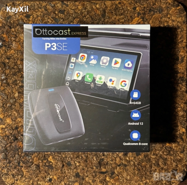 Ottocast P3SE 4+64GB Android 12 Qualcomm 8-core , снимка 1