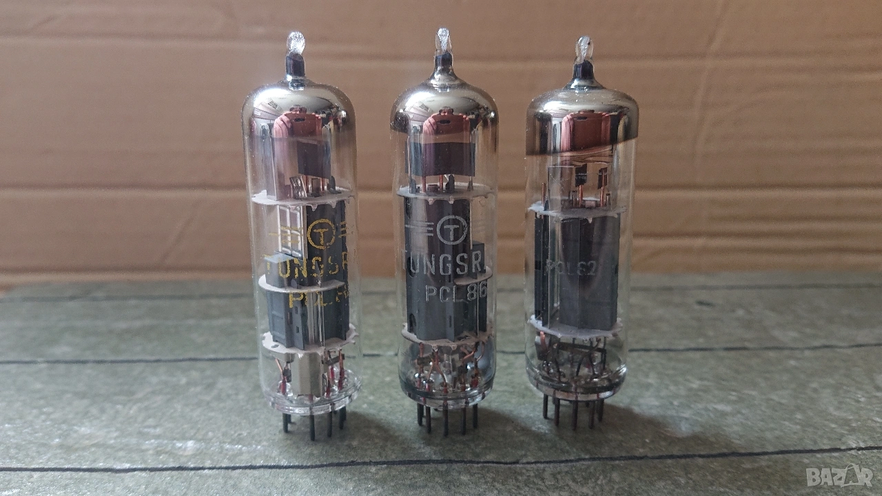 Нова радиолампа TUNGSRAM PCL86. Използвани радиолампи TUNGSRAM PCL86, ZAERIX PCL82. , снимка 1