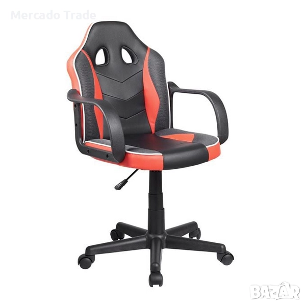 Геймърски офис стол Mercado Trade, За бюро, Черно-Червен, снимка 1