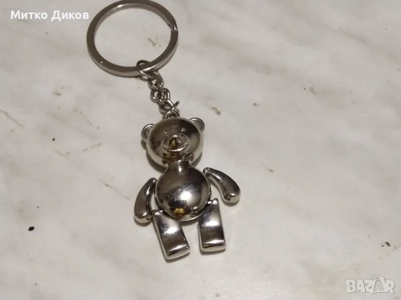 Ключодържател мече с подвижни ръце и крака метално, снимка 1