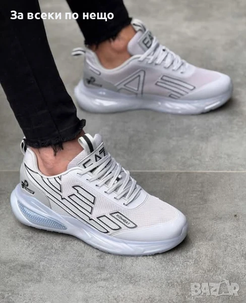 Emporio Armani Мъжки Бели Маратонки👟Мъжки Спортни Обувки В Бял Цвят Емпорио Армани Код P978, снимка 1