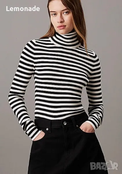 Нов дамски плътен пуловер С размер, снимка 1