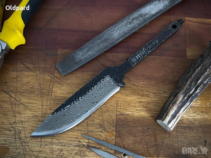 Висококачествено острие от дамаск (централен слой VG-10) за монтиране на нож., снимка 1