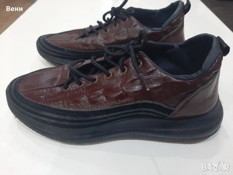 Мъжки кожени обувки-обувани веднъж, снимка 1