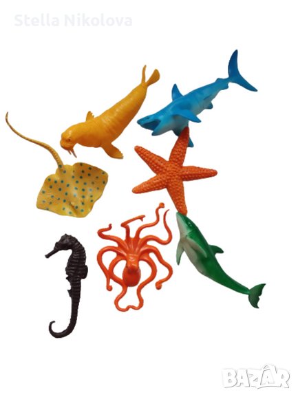 Играчка комплект 7бр. морски животни, снимка 1