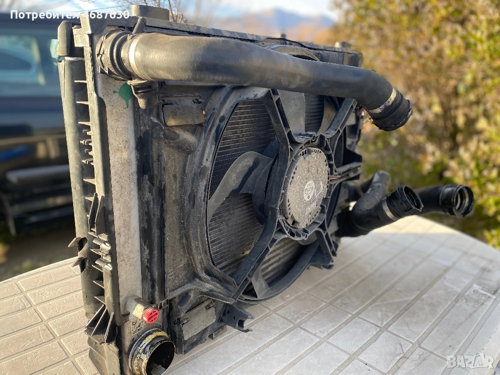 Перка охлаждаща радиатор воден климатик интеркулер БМВ е60/е61, снимка 1