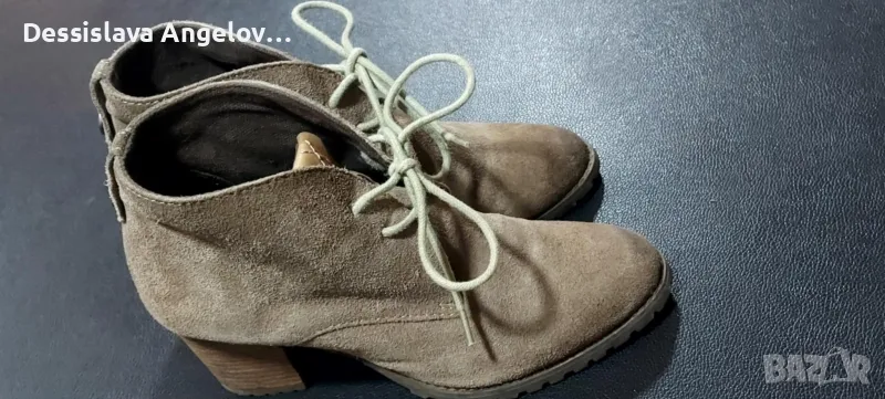 Дамски боти Calvin Klein от естествена кожа 39, снимка 1