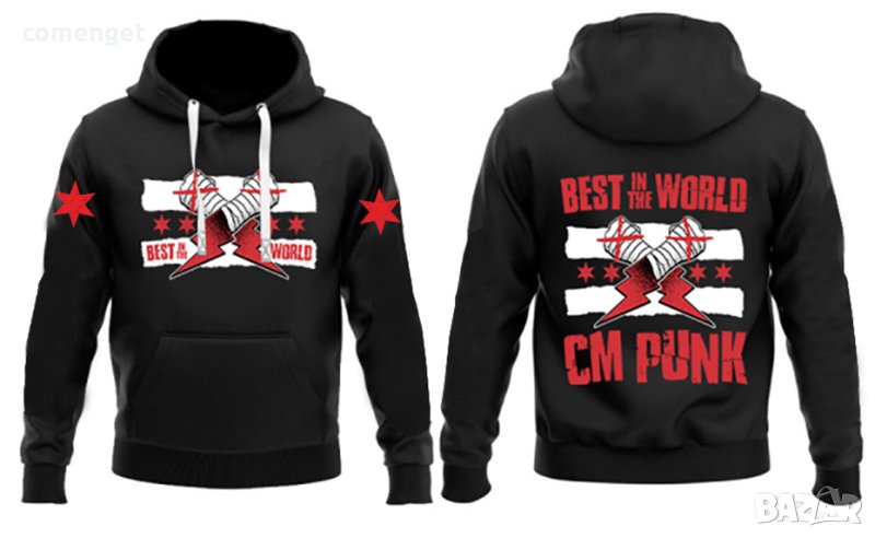 НОВО 2024! Суичъри / hoodie CM PUNK BEST IN THE WORLD WWE! Или с ТВОЯ идея!, снимка 1