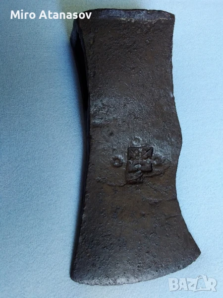 Стара немска ръчно кована брадва, снимка 1