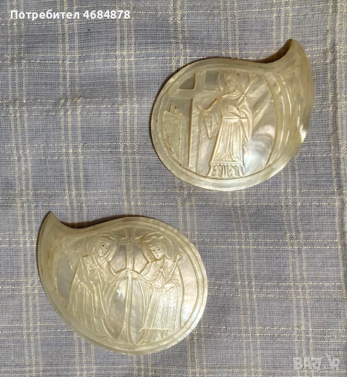 Седефени пафти от 19ти век, снимка 1