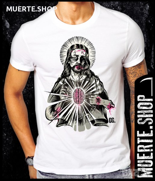 Тениска с щампа JESUS GROTESQUE, снимка 1