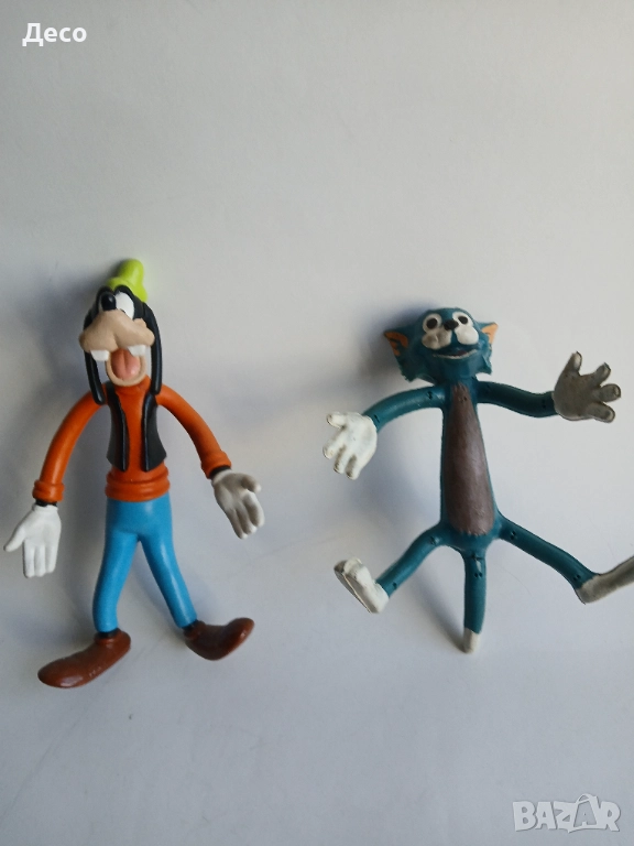 Стари гумени фигурки Том и Гуфи., снимка 1