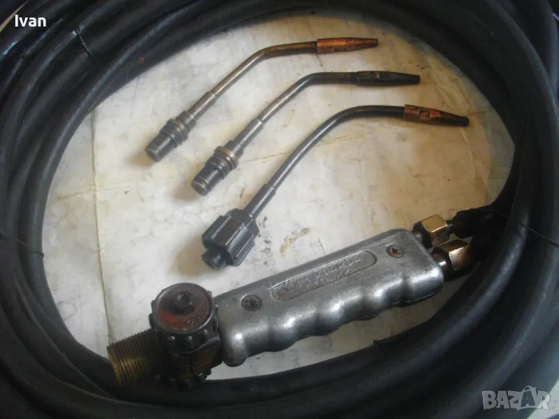 КРАКРА Българска ОКСИЖЕННА ГОРЕЛКА ЗА ГАЗО-ПЛАМЪЧНО РЯЗАНЕ ЗАВАРЯВАНЕ с 10 метра български маркучи , снимка 1