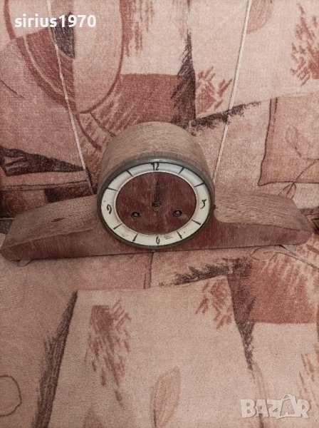 немски каминен часовник работещ звънни на половин и на един час, снимка 1