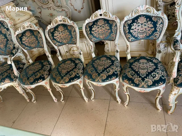 Италианска барокова трапезария , снимка 4 - Маси - 55997931