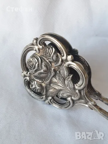 Посребрена щипка, снимка 2 - Антикварни и старинни предмети - 50102411