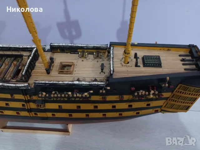 Продавам започнат модел на легендарния кораб HMS Victory – флагманът на адмирал Нелсън., снимка 8 - Колекции - 48680791