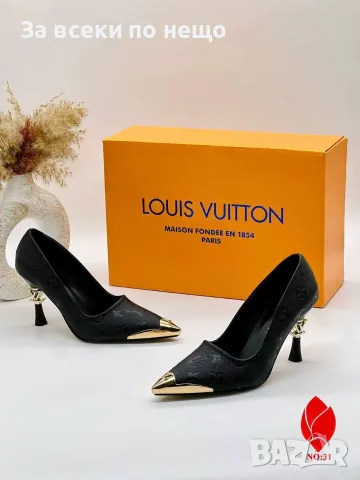 Louis Vuitton Дамски Обувки На Ток И Със Златисто Бомбе Код SEM-352, снимка 3 - Дамски обувки на ток - 55846043