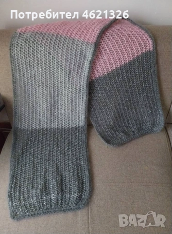 Шал, ажурен, ръчно плетиво, 3 цвята, мохер, пайети, мек и топъл, с подарък огледалце, снимка 8 - Шалове - 52481654