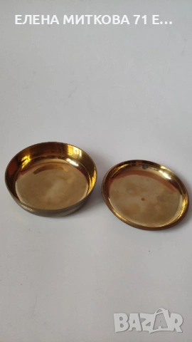 Две изделия от масивен месинг ръчно декорирани в техника емайл, снимка 4 - Антикварни и старинни предмети - 53058330