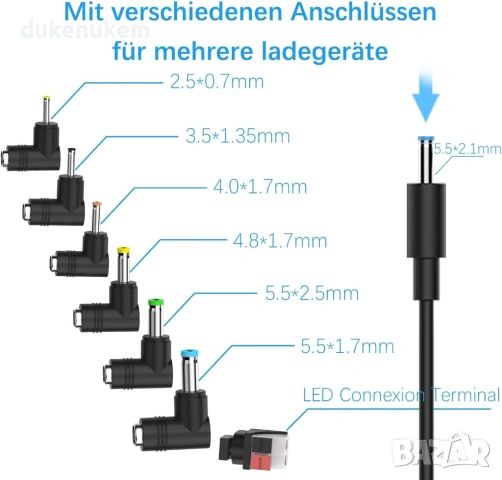 Универсално захранване 12V 2A – 24W със 7 накрайника, снимка 2 - Друга електроника - 53242469