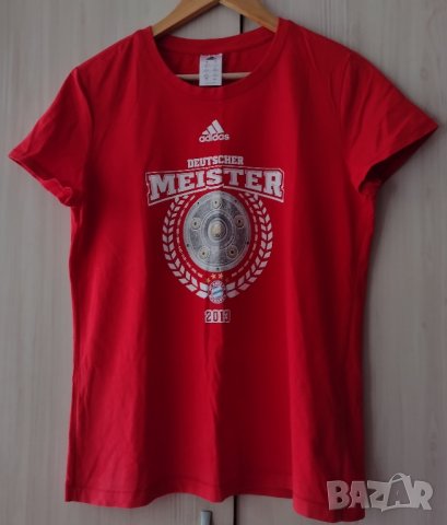 Bayern Munchen / Adidas - дамска футболна фен-тениска на Bayern Munich , Байерн Мюнхен L, снимка 2 - Тениски - 41935149