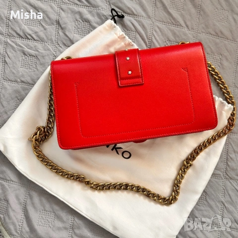 Кожена чанта PINKO голям размер, снимка 2 - Чанти - 53778056