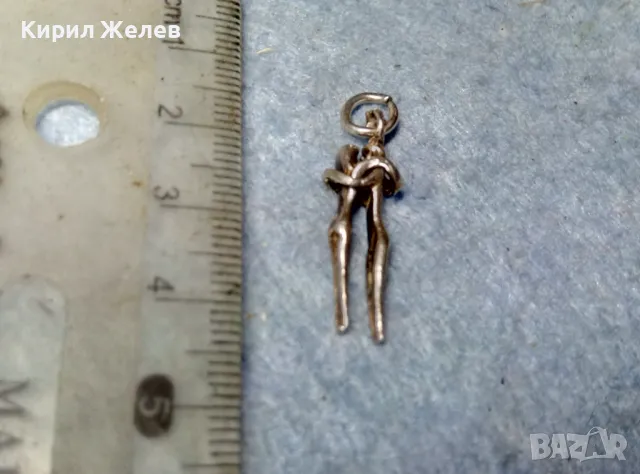АРТИСТИЧЕН ФИГУРАЛЕН СРЕБЪРЕН МЕДАЛЬОН ЛЮБОВНА ПРЕГРЪДКА СРЕБРО ВИСОКА ПРОБА ФИНА РЪЧНА РАБОТА 46105, снимка 6 - Колиета, медальони, синджири - 49143115