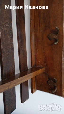 Стенна ретро закачалка, дървена, снимка 2 - Закачалки - 53821464