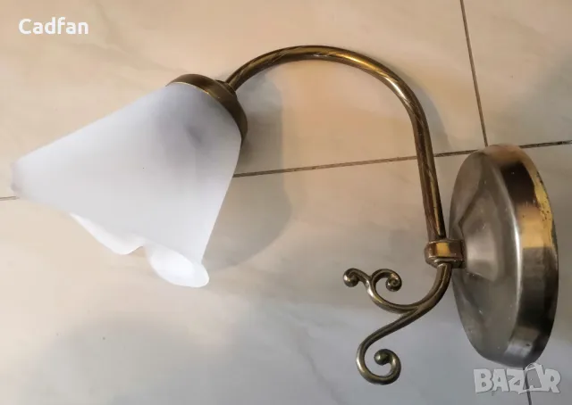 Осветително тяло за стена ретро със стъклен лампион, снимка 5 - Лампи за стена - 48555379