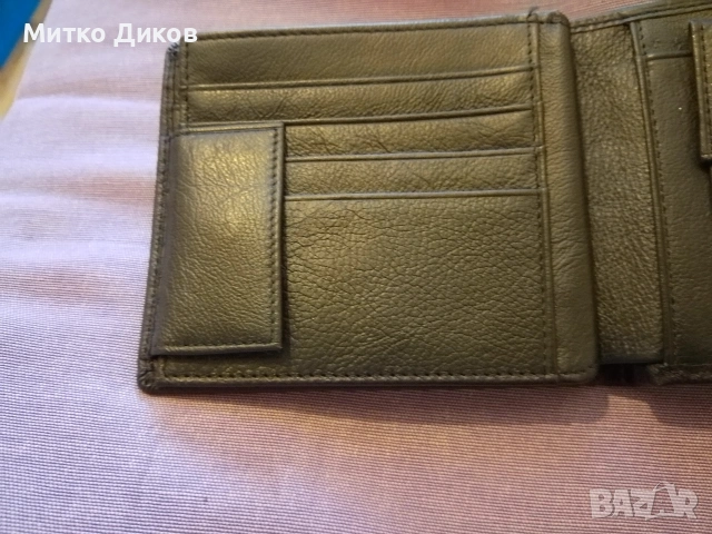 Италиански портфейл #2 125х100мм естествена кожа с много прегради за карти-документи, снимка 3 - Портфейли, портмонета - 53560706