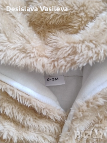 Бебешки топъл гащеризон с ушички, снимка 2 - Бебешки гащеризони - 52131002