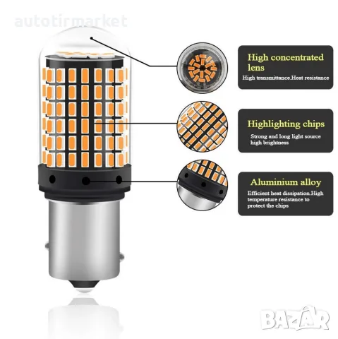 Комплект LED крушки за мигач – NA092, снимка 2 - Аксесоари и консумативи - 56053183
