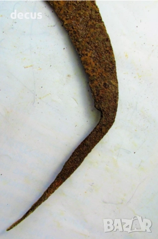 Древен железен нож, сърп косер F1 – Много рядък, снимка 6 - Антикварни и старинни предмети - 51456227