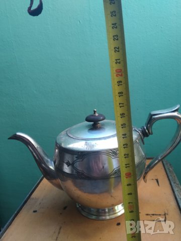 посребрен метален чайник арт нуво, снимка 2 - Други ценни предмети - 38919884