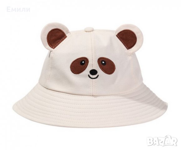 Детска шапка панда в бежов цвят, снимка 1 - Други - 35917691
