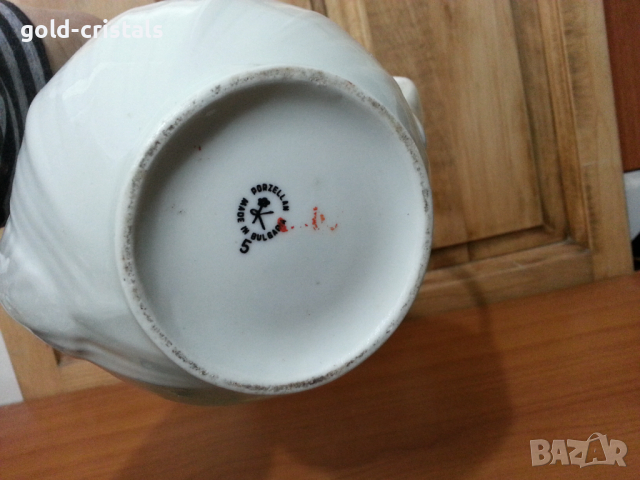 Стар български порцелан чийник кана, снимка 4 - Антикварни и старинни предмети - 36200831