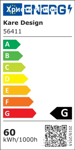 Kare Design Висяща LED лампа Полилей Saturn Black 72cm, снимка 6 - Полилеи - 55785047