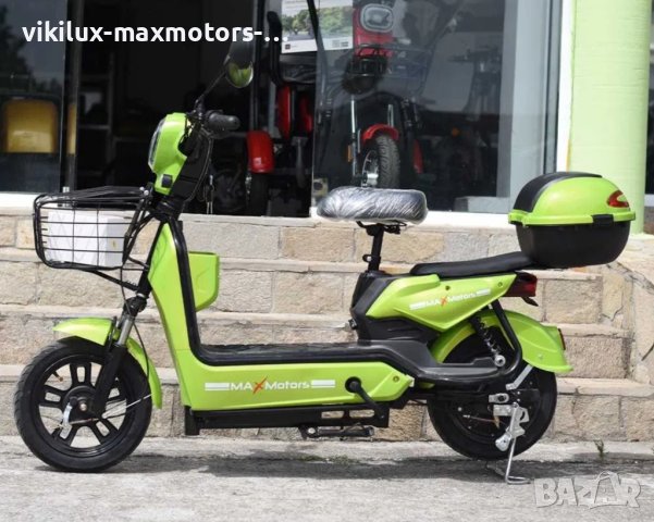 Електрически скутер с двойна седалка EBZ14, 14" гуми, 500W, 48V GREEN, снимка 2 - Мотоциклети и мототехника - 42002997