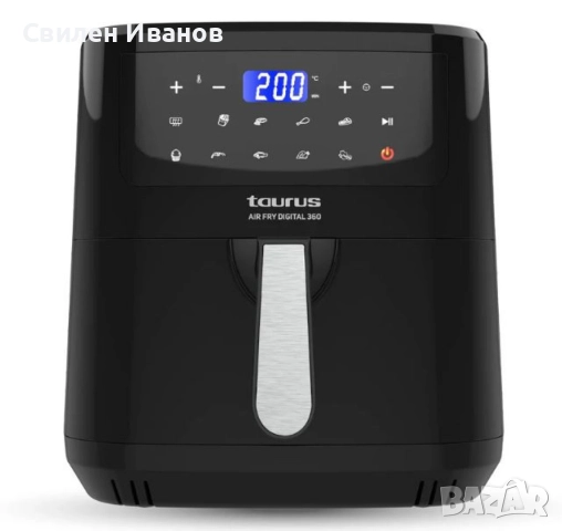 Фритюрник с горещ въздух Taurus Air Fry Digital 360 – 7.5L, 2150W, 360° двойна резистенция, 10 прогр