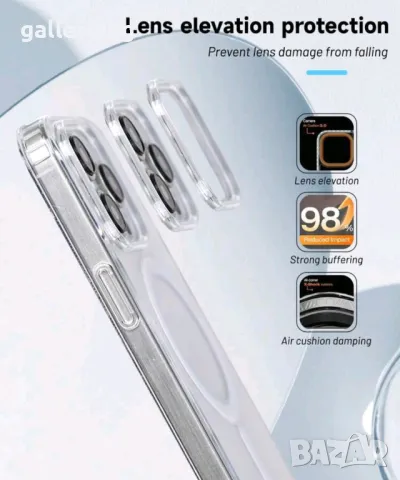Кейс за Айфон, Iphone 16 Pro Max Magsafe Clear Case, снимка 3 - Калъфи, кейсове - 48853136