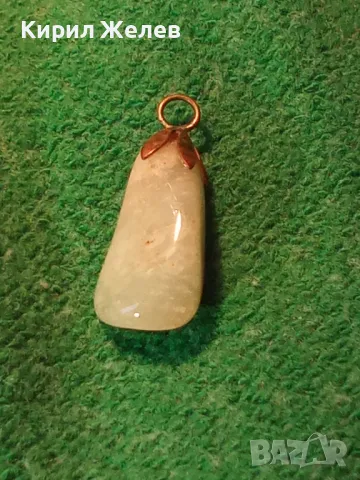 АРТ МЕДАЛЬОН с ПОЛУСКЪПОЦЕНЕН ЕСТЕСТВЕН КАМЪК МЛЕЧЕН КВАРЦ 25552, снимка 9 - Колиета, медальони, синджири - 35585587