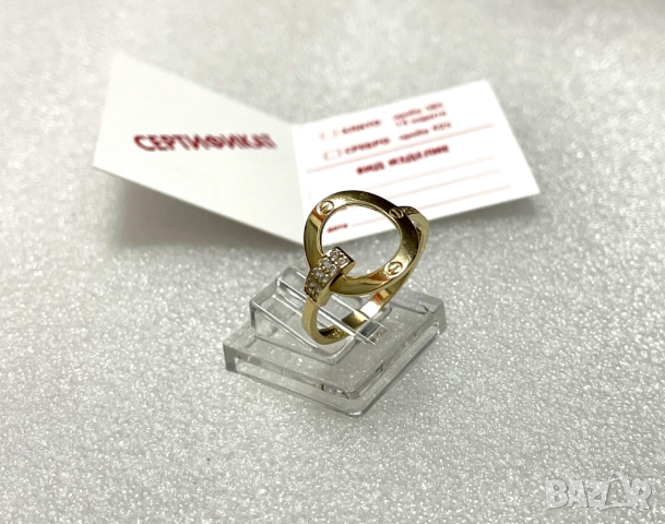 Дамски Златен Пръстен-1,8 грама, 14К (проба 585), снимка 2 - Пръстени - 51795524