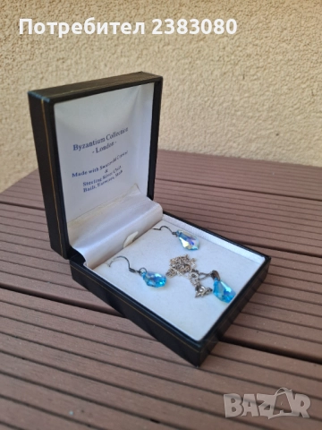 Елегантен комплект обеци и колие  (Byzantium Collection London), снимка 2 - Бижутерийни комплекти - 52835123